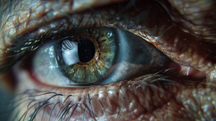 Macro shot of an eye, the windows to the soul revealing depth and emotions.