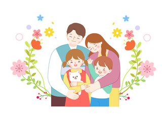 Family Month, Family, Spring, Picnic, Flower, Fringe, Fence, Parent's Day, Thank you, Family, Personnel, Eunhye, Family Month,