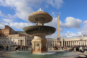  Maderno Fountain at Saint Peters Square in the Vatican 