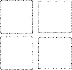 Arrows frame, square arrows, arrow files