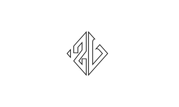ZV, VZ, Z, V, Abstract Letters Logo monogram