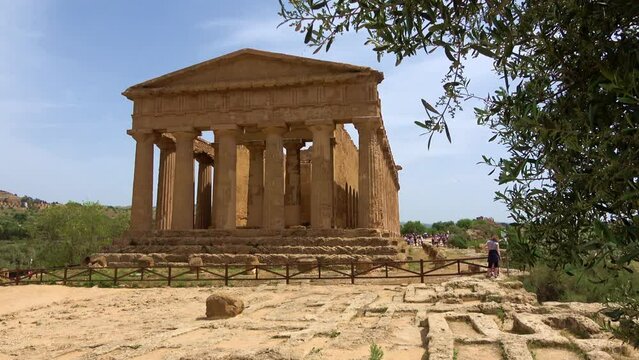 Agrigento is the Italian Capital of Culture 2025. Temple of Concordia in Valley of the Temples, Agrigento , Sicily (Italy)