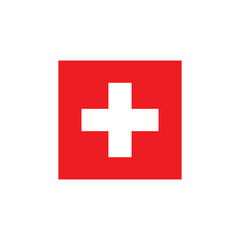 Vector illustration of the flag of Switzerland