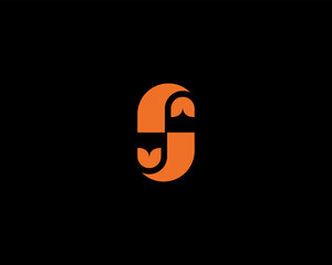 Obraz premium Abstract letter S and flowers logo. Universal vector monogram. Creative garden park logotype.