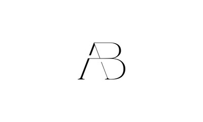 AB, BA, A, B, Abstract Letters Logo monogram