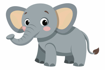 baby elephant cartoon illustration