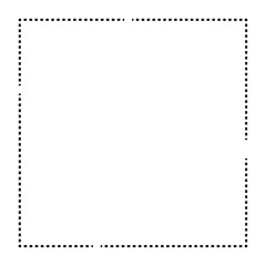 黒の途切れた正方形のフレーム背景