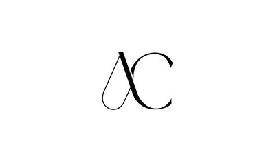 AC, CA, A, C, Abstract Letters Logo monogram