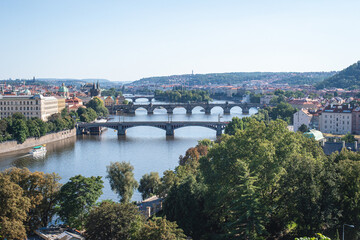 Fototapeta na wymiar Charles Bridge, the oldest bridge in the Czech Republic.