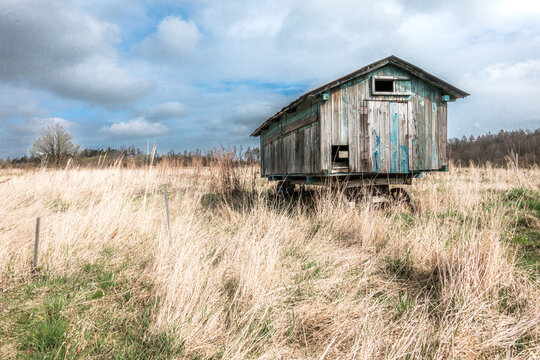 A beehive in a lonely landscape
