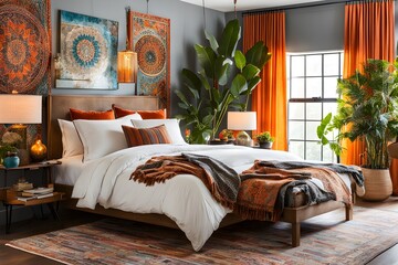 Eclectic Boho Bedroom: Contemporary Interior Design for Bohemian Vibes