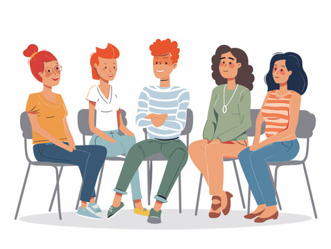  A group attends a support group meeting sharing experiences and offering encouragement to one another through challenges. 