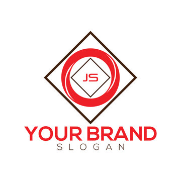 Creative letter JS unique logo design vector and Illustration