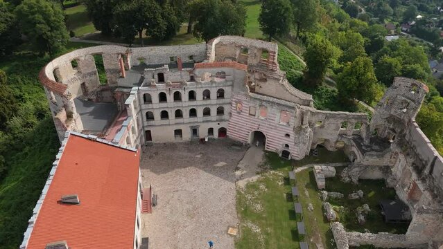 Beautiful Castle Janowiec Aerial View Poland