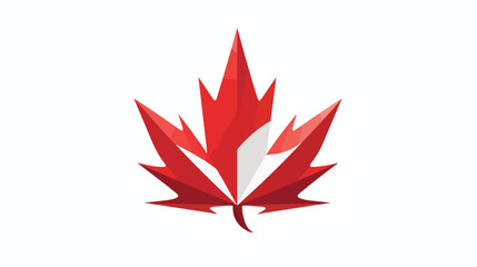 Obraz premium Emblem of Canadian flag. Vector illustration. flat vector