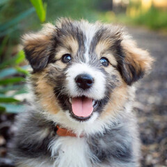 웃는 시골 강아지