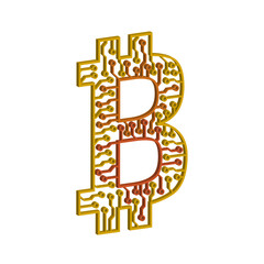 Bitcoin vector. Electronic money. Abstract Bitcoin. Electronic business bitcoin.