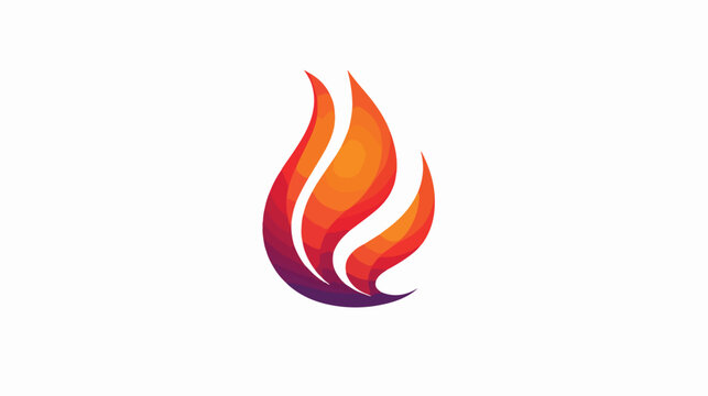 Fire logo icon design vector template flat vector
