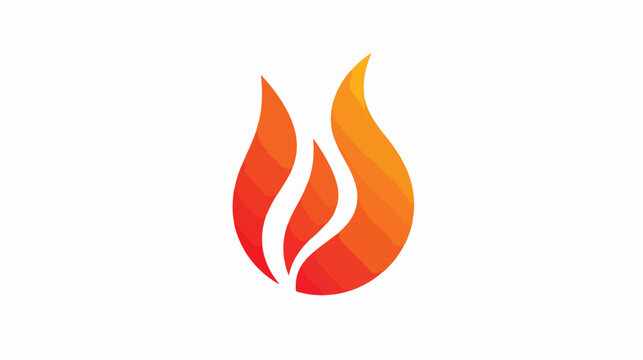 Fire logo icon design vector template flat vector