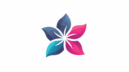 flower logo inspiration flat vector isolated on whit