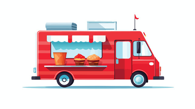 Food Truck icon in vector. Illustration flat vector