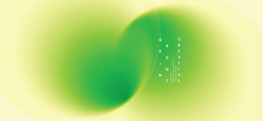 Green gradient blurred colorful graphic background. Modern design template with elegance for banners, brochures and websites. EPS vector illustration.