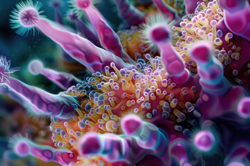 Close-up of the fascinating world of microorganisms