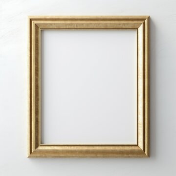 Mockup of the art frame, gold picture frame