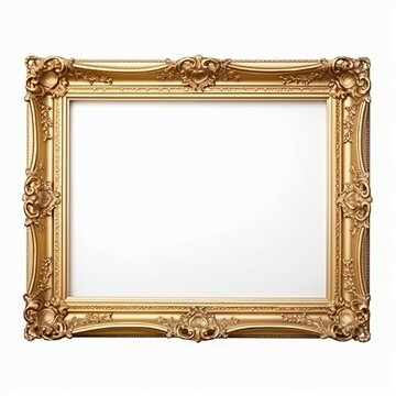 Mockup of the art frame, antique gold frame