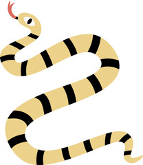 Obraz premium cute cartoon snake illustration.