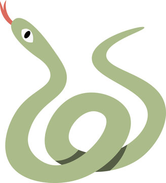 cute cartoon snake illustration.