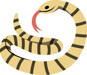 Naklejka premium cute cartoon snake illustration.