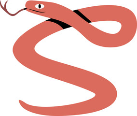 cute cartoon snake illustration.
