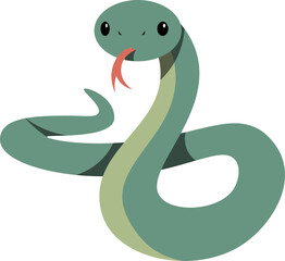 Naklejka premium cute cartoon snake illustration.