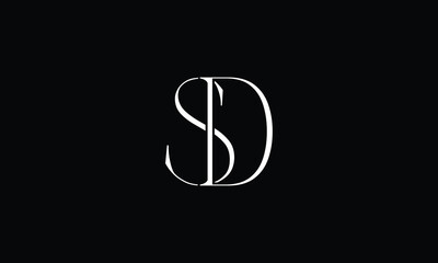 SD, DS, S, D, Abstract Letters Logo Monogram