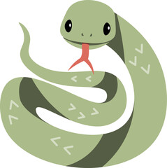 cute cartoon snake illustration.