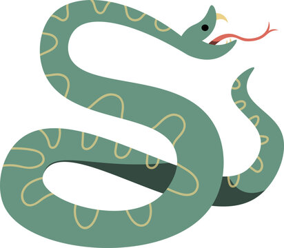 cute cartoon snake illustration.