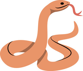 Fototapeta premium cute cartoon snake illustration.