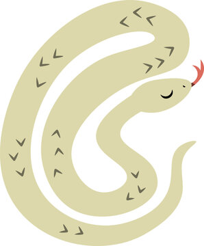 cute cartoon snake illustration.