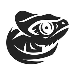 Chameleon Logo template Isolated. Brand Identity. Icon Abstract Vector graphic