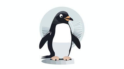 Illustration of a penguin using a neck fanblack