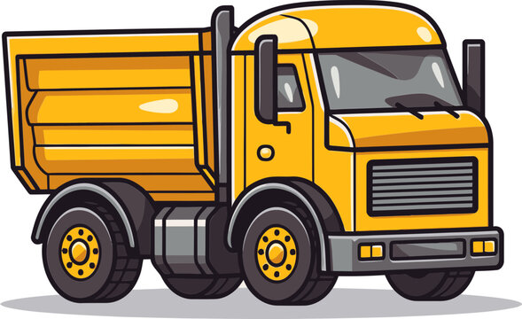 Versatile Dump Truck Vector Illustration for Various Applications