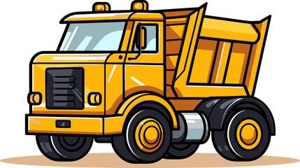 Realistic Dump Truck Vector Illustration for Packaging Designs