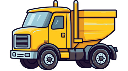 Fototapeta na wymiar Dynamic Dump Truck Vector Illustration for Mobile Apps