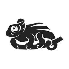 Chameleon Logo template Isolated. Brand Identity. Icon Abstract Vector graphic