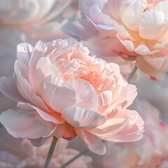 Pink Peonies in Full Bloom A Celebration of Spring's Delicate Beauty Generative AI