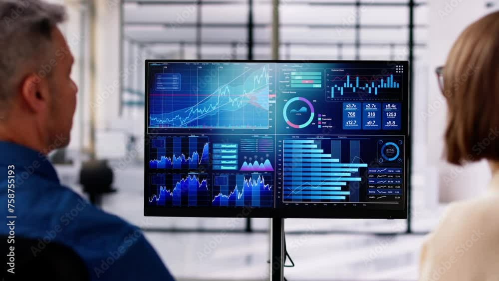 Aufkleber data analyst using data analytics kpi