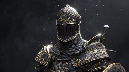 Gothic Knight Armor A Medieval Marvel for Modern Fashion Generative AI - obrazy, fototapety, plakaty