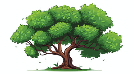 tree plant hand drawing isolated icon vector illustration