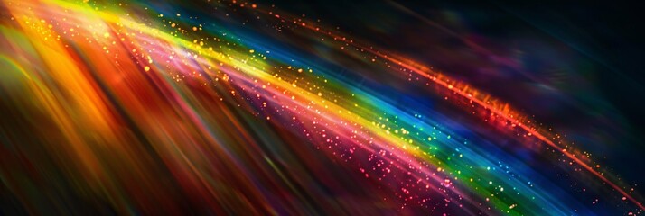 Fototapeta na wymiar Rainbow Blur A Colorful Blur of Light Generative AI